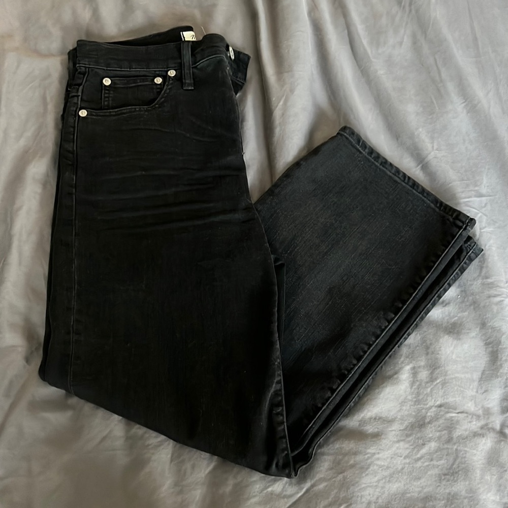 Madewell slim wide leg crop jeans